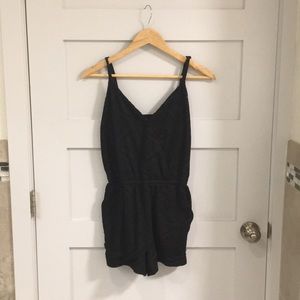 Black Forever 21 Romper w/Pockets Small